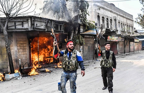 tropas turcas y sus aliados ocupan la ciudad siria de Afrin Las tropas turcas y sus aliados ocupan la ciudad siria de Afrin